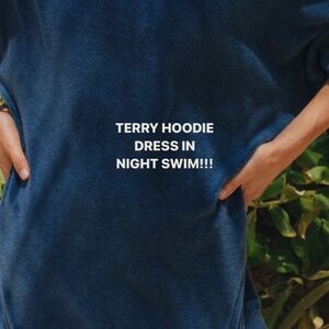 Daily Drills Terry Hoodie Dress in night (navy) Xs/sm